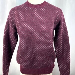 Contemporary Reflections Women's Ronny Lambswool Blend Wine Sweater Size M